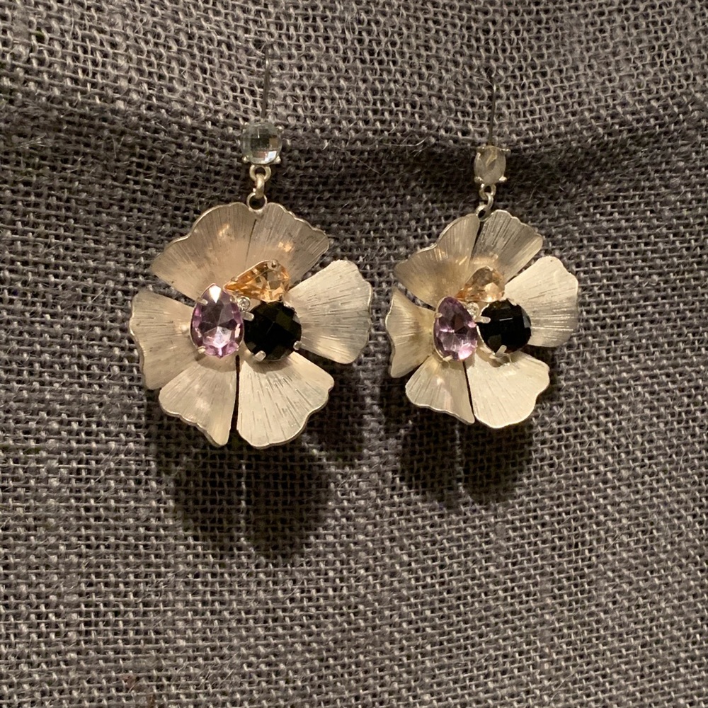 Magnolia Flower Statement Earrings
